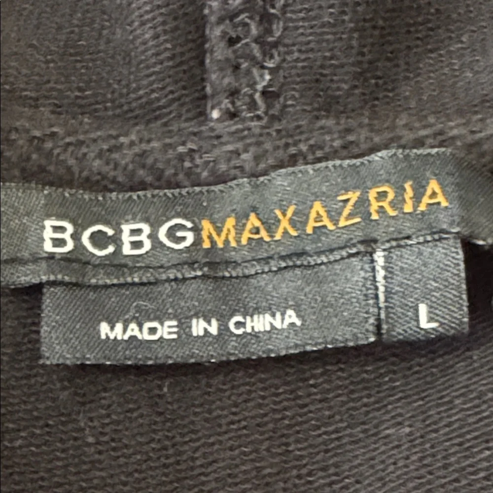 BCBG MaxAzria Vintage Black Hooded Jacket with Rhinestone & Studded Accents - Picture 12 of 12